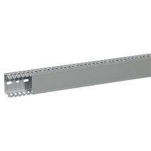 Transcab - Cable grey duct with cover - 2 metre length 60x40mm 2m 12.5mm finger DIN pitch with cover grey