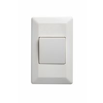 Como - Vertical Single Pole Double Throw - rocker Switch 1 gang 10A 240V a.c. white