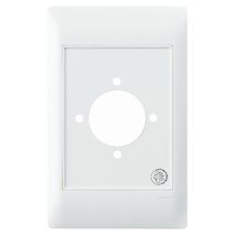Excel Life - Medical - Common plate - Vertical gas outlet plastic coverplate - antimicrobial & chemical resistant 1 gang white suitable for Hoslab gas
