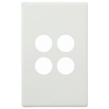 Excel Life Switch Coverplate 4 Gang Gloss White