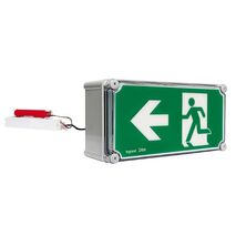 Galaxy Freezer Weatherproof LED Exit Sign with Remote Gear 24m - Single Sided Running Man LEFT