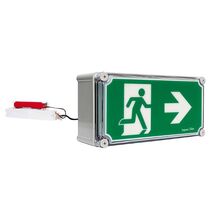 Freezer Weatherproof LED Exit Sign with Remote Gear 24m - Single Sided Running Man RIGHT