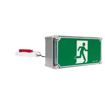 Freezer Weatherproof LED Exit Sign with Remote Gear 24m - Single Sided Running Man STRAIGHT