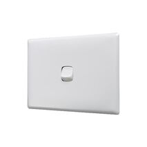 Linea - Horizontal rocker switch - Single Pole Double Throw -1 gang 2 way 10A 240V a.c. white