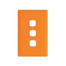 Linea Coverplate 3 gang orange crush