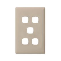 Linea - Coverplate 5 gang ghost gum