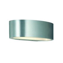 HPM Mika 7W 350lm LED Warm White Exterior Up / Down Wall Light Polished Silver