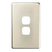EXCEL - 2 Gang Switch Coverplate only - Stainless Steel