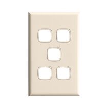 Excel - Grid & plate For 770 series mechanisms - 5 gang cream