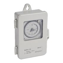 Analogue time switch 24 hour program 20A - no working reserve 4 time switch - 4TB with IP53 enclosure