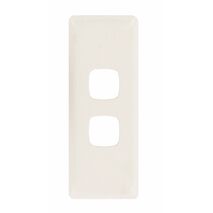 Linea - Architrave coverplate 2 gang white