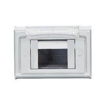 AQUA ARTEOR IP44 3 Module Shallow Mount Adaptor with Cover Limestone Grey