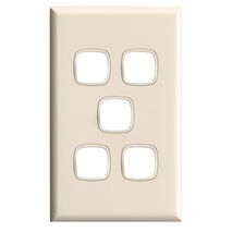 Excel - Grid & plate For 770 series mechanisms - 5 gang gloss cream