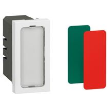 Arteor modular - Electronic device illuminated sign Illuminated light 1W 230V a.c. supplied with 4 coloured labels 1 module white