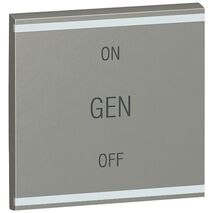Arteor - MyHOME - Square key cover BUS/SCS - GEN/ON/OFF - 2 modules - magnesium