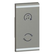 Arteor - MyHOME - Square key cover BUS/SCS - sound source selection - 1 module - magnesium
