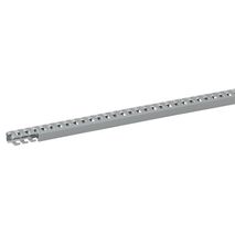 Transcab - Cable grey duct with cover - 2 metre length 15x25mm 2m 12.5mm finger DIN pitch with cover grey
