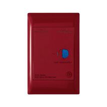 Excel Life - Medical - Common plate - RCD plate 10mA - with power available - antimicrobial & chemical resistant RCD switch - red