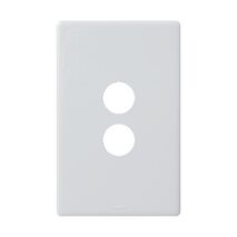 Excel Life EM Series Grid & Plate 2 Gang Gloss White
