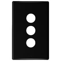 Excel Life Switch Coverplate 3 Gang Black