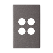 Excel Life EM Series Grid & Plate 4 Gang Urban Grey