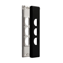 Excel Life Architrave Grid & Plate 3 Gang Black
