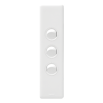 Excel Life 16AX Architrave Switch 3 Gang Gloss White