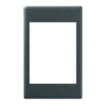 Excel Life - Dedicated plate - Coverplate for 25x57mm inserts for 3x 25x57mm or 1 x 25x57mm + 1x 50x57mm inserts urban grey