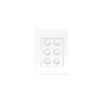 HPM VIVO 10A 6 Gang Vertical Rocker Switch Plate White