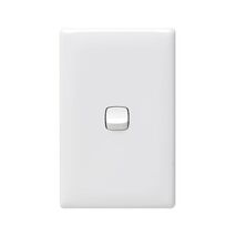 Linea - Vertical rocker switch - Single Pole Double Throw - 1 gang 2 way 240V a.c. white