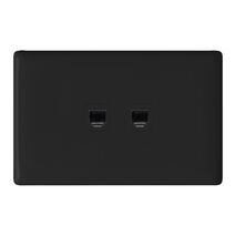 Linea Phone outlet RJ12 2 gang black