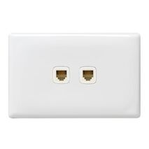 Linea Phone outlet RJ12 2 gang white