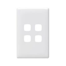 Linea - Grid & plate only 4 gang white