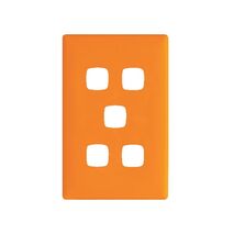 Linea Coverplate 5 gang orange crush