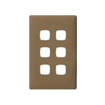Linea Coverplate 6 gang ninja khaki