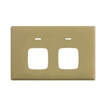 Linea - Powerpoint coverplate 2 gang autoswitch 5 oclock olive
