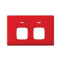 Linea Powerpoint coverplate 2 gang autoswitch saucy red