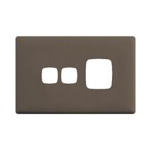 Linea Powerpoint coverplate 1 gang with extra hole wet elephant