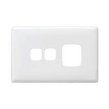 Linea - Powerpoint coverplate 1 gang with extra hole white