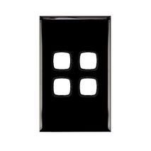 Excel - Grid & plate For 770 series mechanisms - 4 gang gloss black