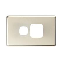Excel - Single powerpoint coverplate - 1 gang - stainless steel