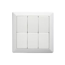 Como - Vertical switch 6 gang 10A 240V a.c. white