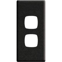 Linea Architrave coverplate 2 gang asphalt