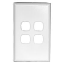 Excel - Horizontal rocker switch - Single Pole Double Throw - 4 gang 2 way 10A 240V a.c. white
