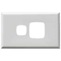 Excel - Single powerpoint coverplate 1 gang gloss white