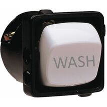 HPM 10A 1 & 2 Way Single Pole Single Throw WASH Engraved Rocker Switch White