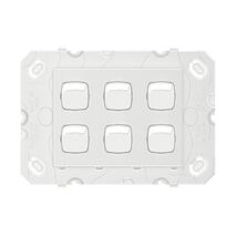 Arteor 770 series - Horizontal rocker switch - 6 gang 2 way 16A 240V a.c. white
