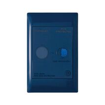 Excel Life - Medical - Common plate - RCD plate 10mA - with power available - antimicrobial & chemical resistant RCD switch with circuit ID - blue