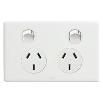 Excel Life 10A Double Pole Horizontal Double Powerpoint Gloss White