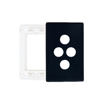 Excel Life Smart Grid & Plate for 2  Smart Switches / Dimmers and 1 Wireless Master Switch / Blind Switch Matt Black